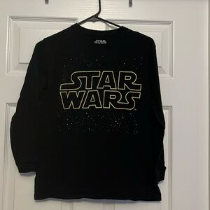 Black, Star Wars long sleeve tee. Medium.